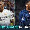 2025年欧洲十大射手榜：姆巴佩领跑，凯恩、哲凯赖什紧追